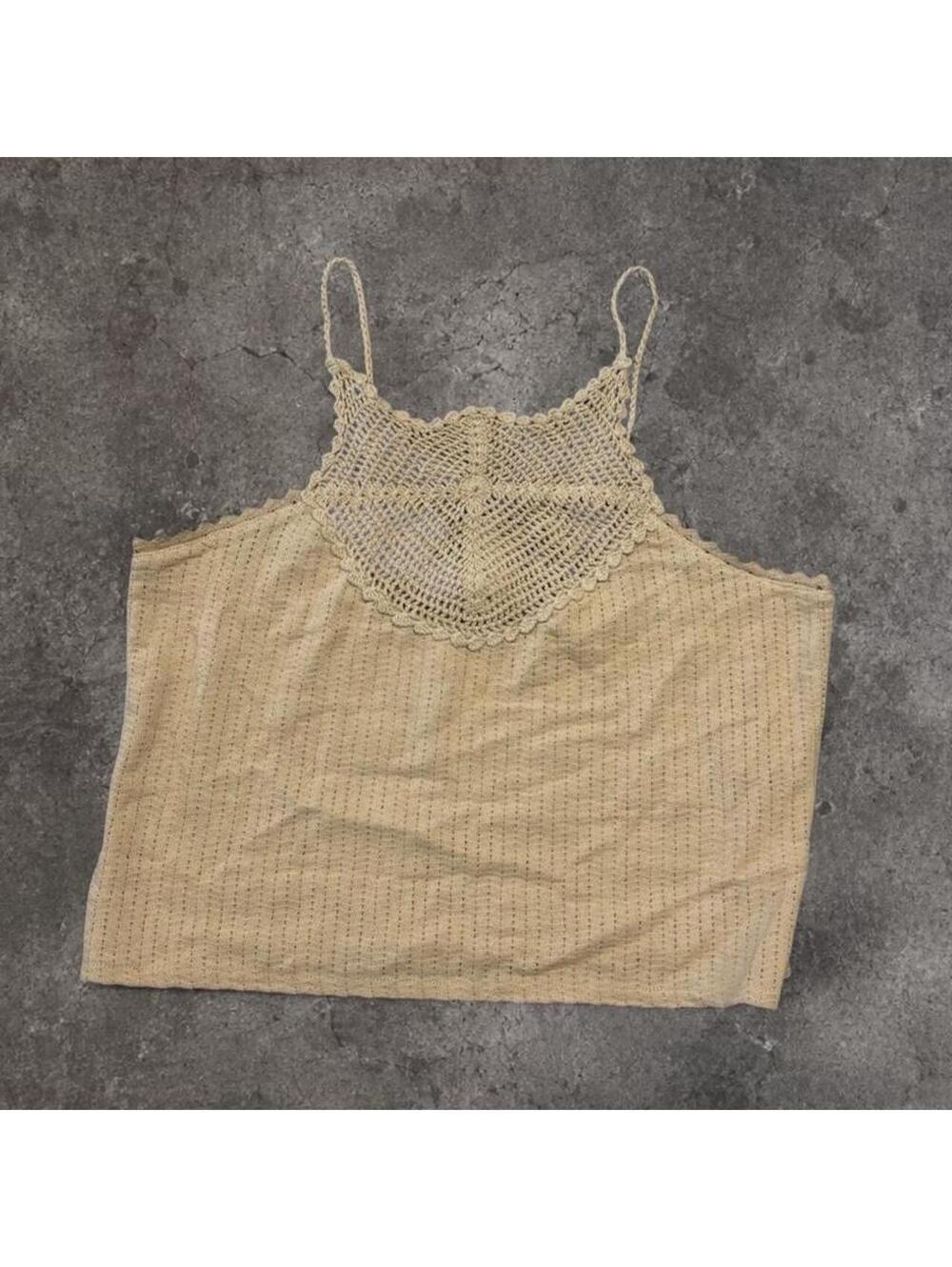 Beautiful H&M cream crochet tank top